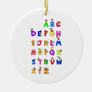 Alphabet Children Ceramic Ornament