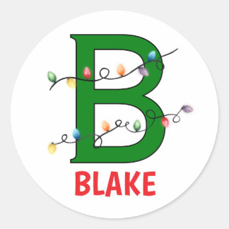 Alphabet Christmas String Lights Gift Labels