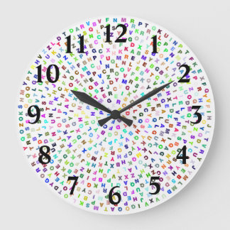 Alphabet Circle Large Clock