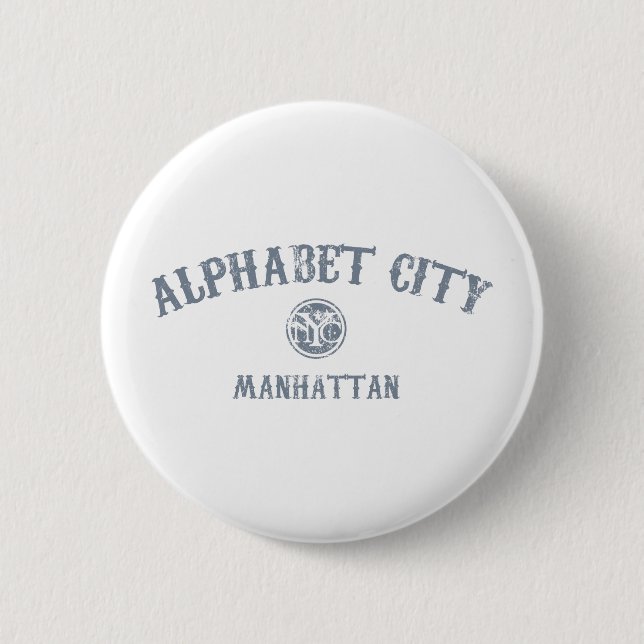 Alphabet City Pinback Button (Front)