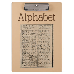 Alphabet Clipboard