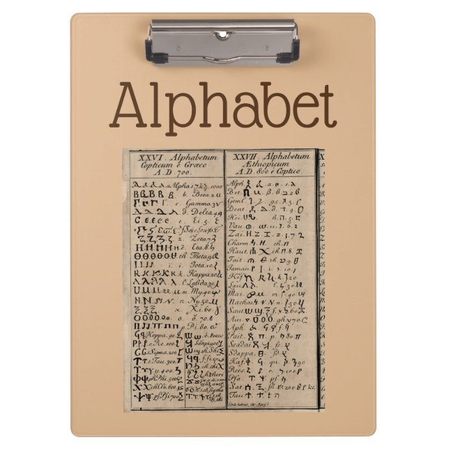 Alphabet Clipboard (Front)