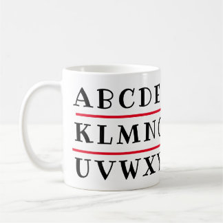 Alphabet coffee mug