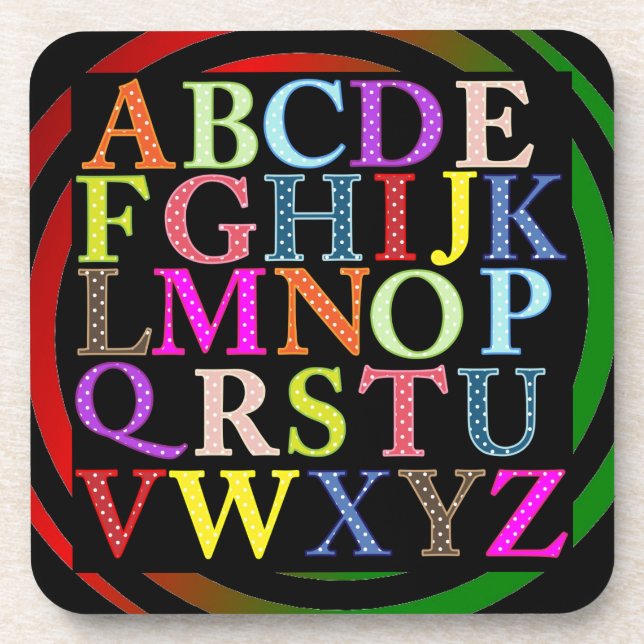 Alphabet Cork Coaster (Front)