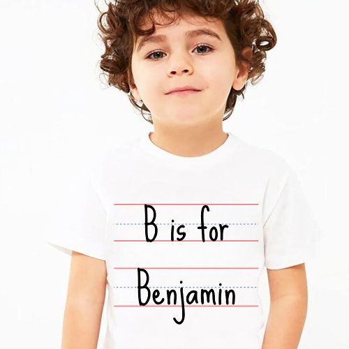 Alphabet  Custom School Shirts for Boys  Girls