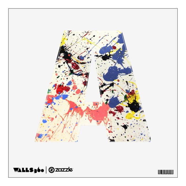 Alphabet Decal - Paint Splatter (2) (Front)