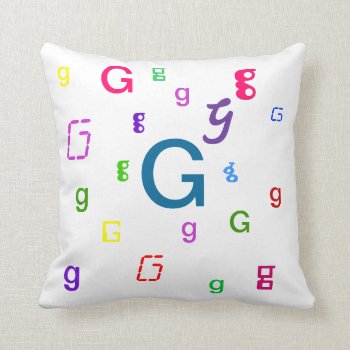 Alphabet Decorative Letter Pillow G by CricketDiane at Zazzle