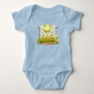 🦕💙 Alphabet Dino “M” Baby Jersey Bodysuit 👶✨