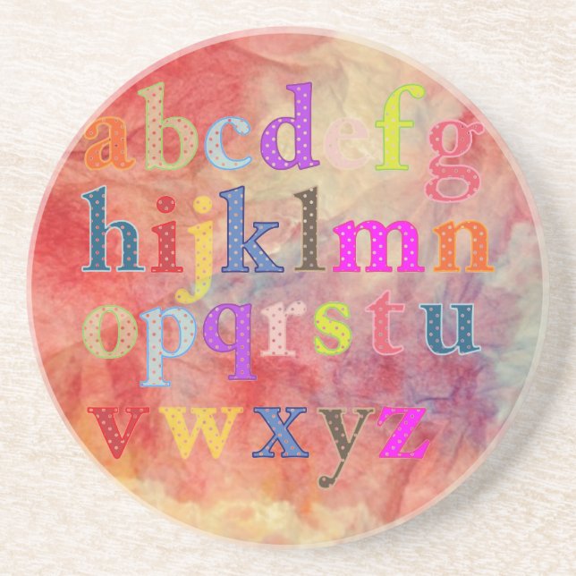 Alphabet Drink Coaster (Front)