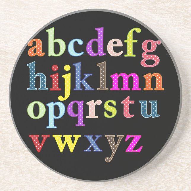 Alphabet Drink Coaster (Front)