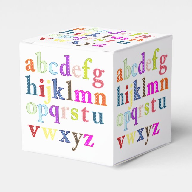 Alphabet Favor Box (Front Side)