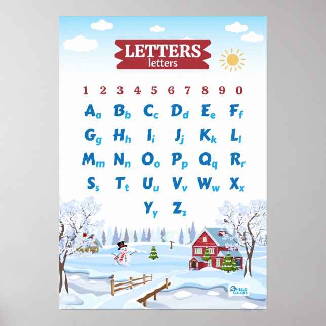 Alphabet Featuring Christmas Poster (Front)