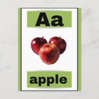 alphabet flash card(with real picture)