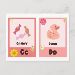 Alphabet Flashcards | ABC Educational Cards "C,D"