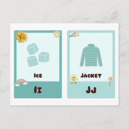 Alphabet Flashcards ,ABC Educational Cards I,H,K,L