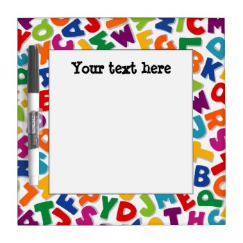 Alphabet Frame Dry-erase Board by pomegranate_gallery at Zazzle