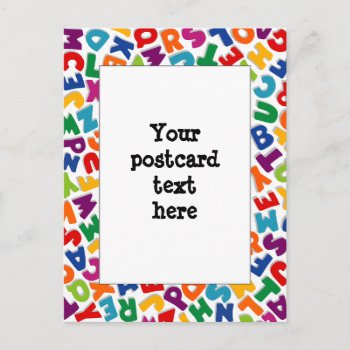 Alphabet Frame Postcard by pomegranate_gallery at Zazzle