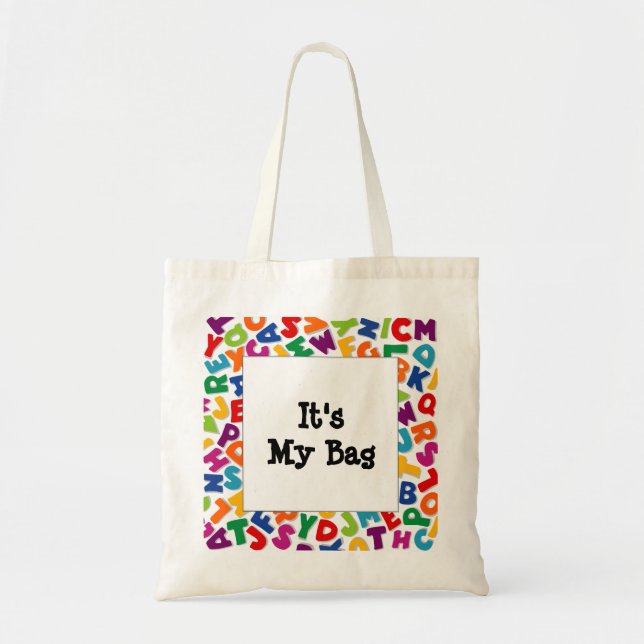 Alphabet Frame Tote Bag (Front)