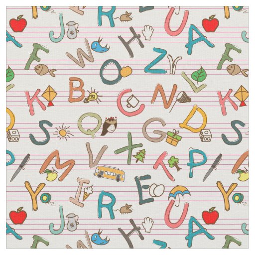 Alphabet Fun Letters & Graphics Fabric