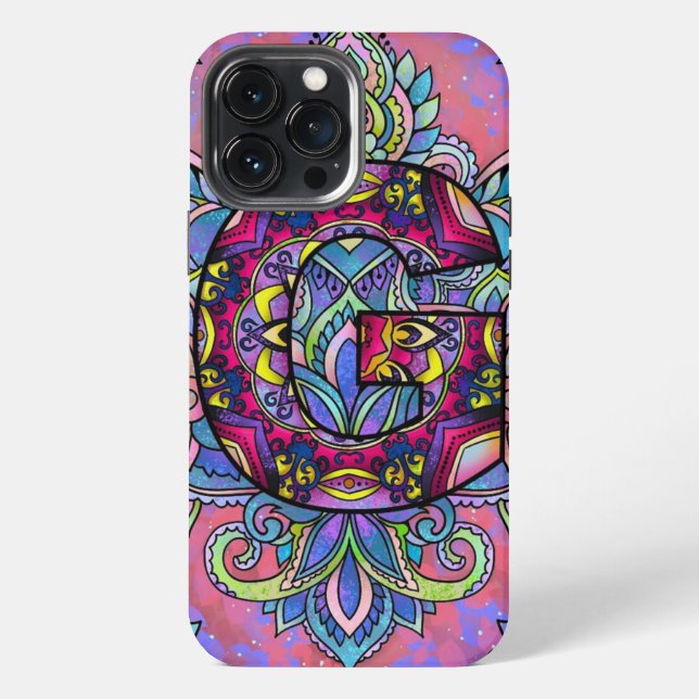 Alphabet G mandala Iphone Case (Back)