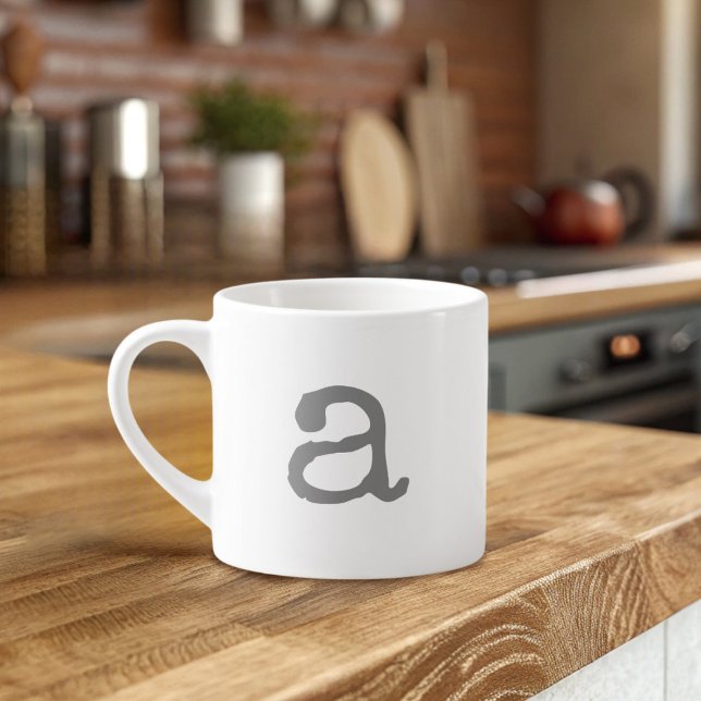 Alphabet Gifting Small Monogram Espresso Mug (Cute little espresso cup just for you. Add your initial!)