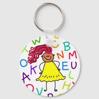 Alphabet Girl Keychain