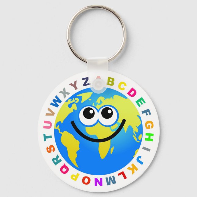 Alphabet Globe Keychain (Front)
