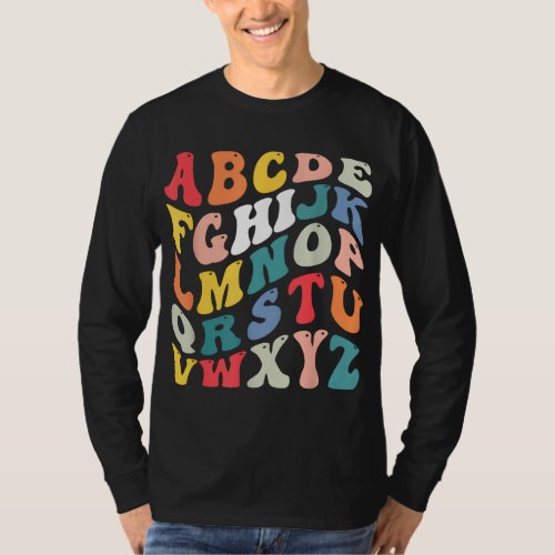 alphabet hi back to school ABC Pre K Kindergarten  T_Shirt