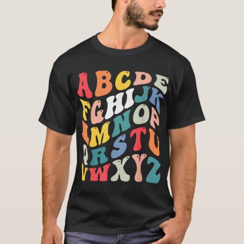 alphabet hi back to school ABC Pre K Kindergarten  T_Shirt