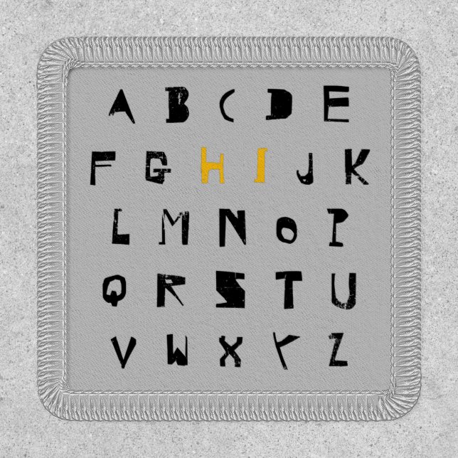 Alphabet Hi Back to School Introduction Patch (Front)