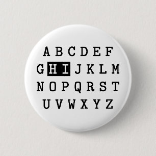 Alphabet Hi Pinback Button