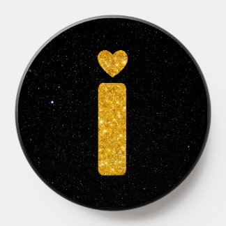 Alphabet I Glitter Effect Pop Socket