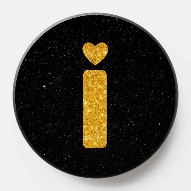 Alphabet I Glitter Effect Pop Socket (Popsocket)