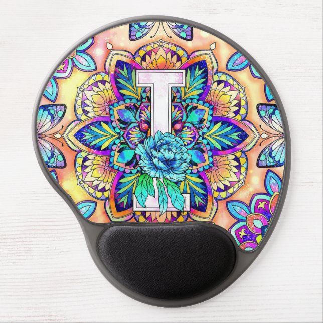 Alphabet I mandala Gel Mouse Pad (Front)