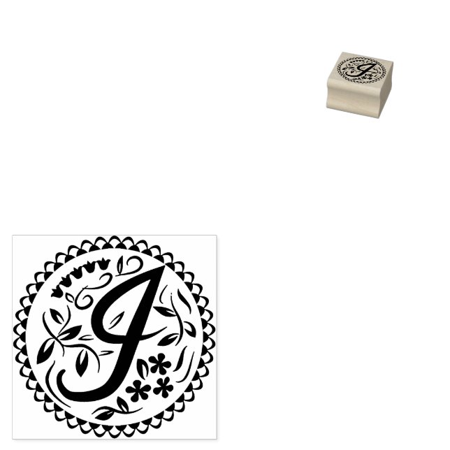 Alphabet I Rubber Stamp (Stamped)