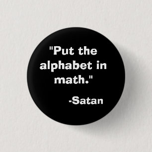 Alphabet in Math Satan Button