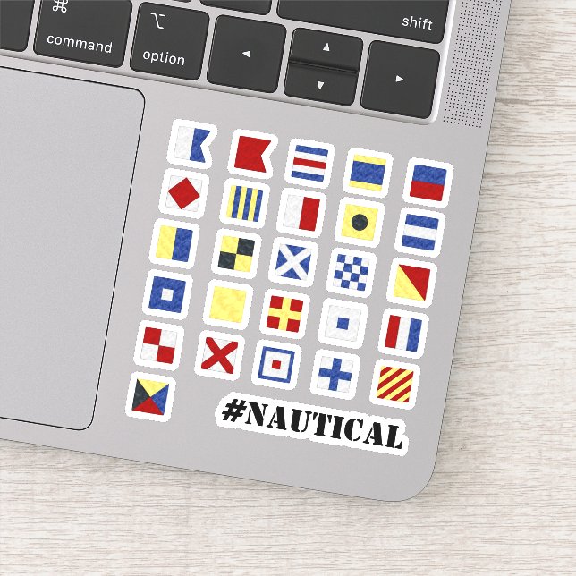 🏴 Alphabet in Nautical Signal Flag Stickers (Detail)