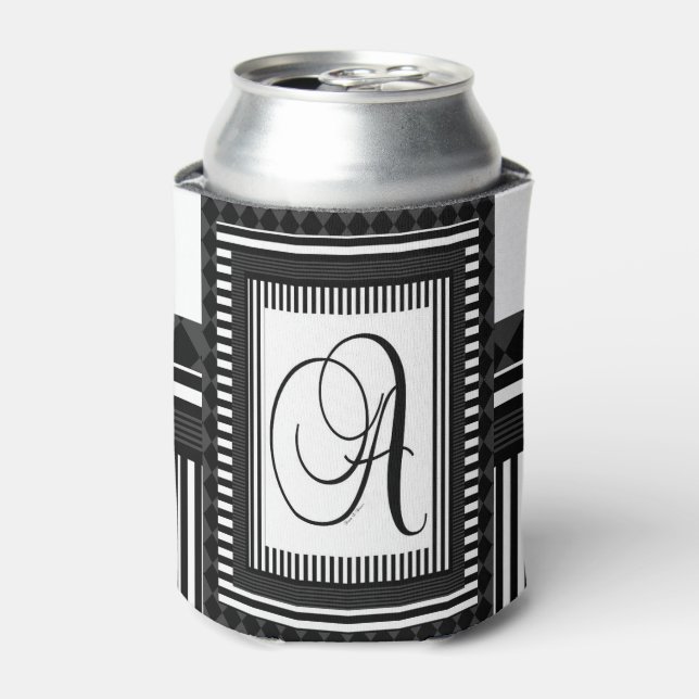 ALPHABET INITIAL A MONOGRAM CAN COOLER (Can Front)