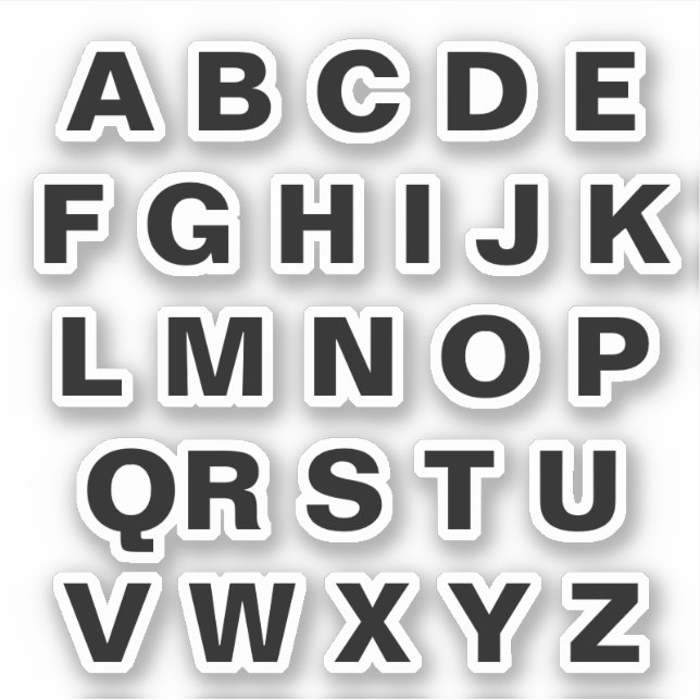 Alphabet Label Kids Learning Stickers (Front)