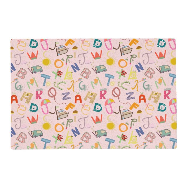 Alphabet Laminated Placemat (Front)