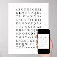 Alphabet Learn Letter Modern Typography ABC Poster