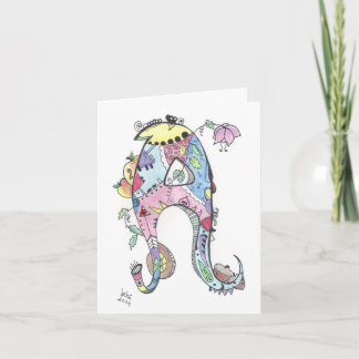 alphabet letter: "A" Note Card
