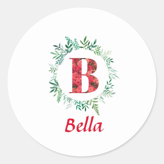 Alphabet Letter B Classic Round Sticker | Zazzle