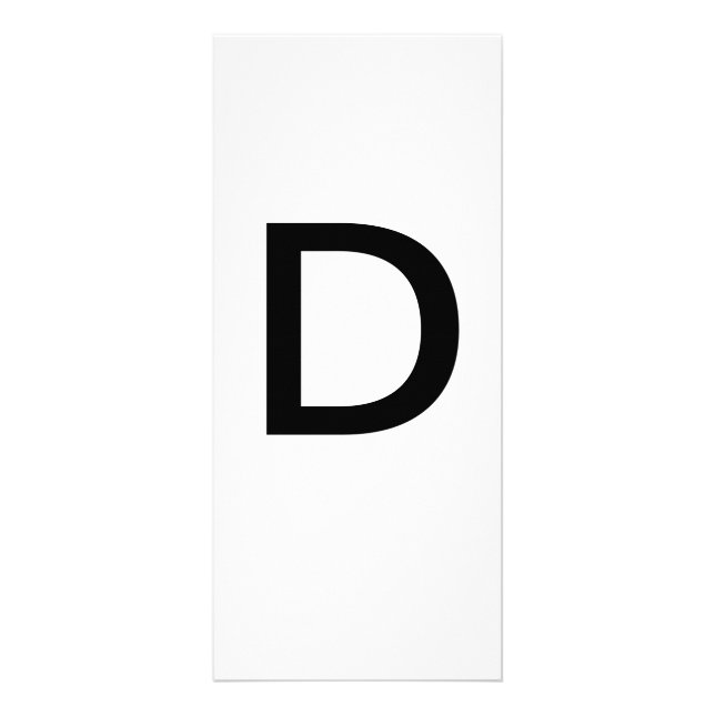 Alphabet Letter D Learning Education Card (Front)