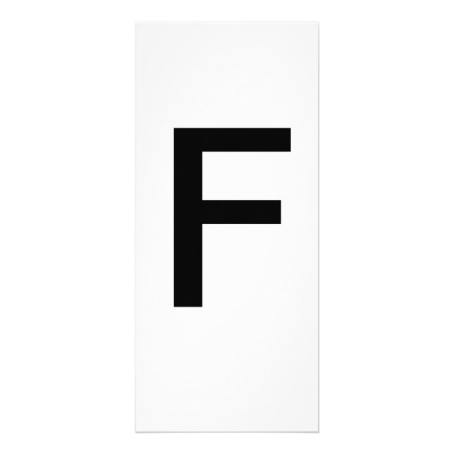 Alphabet Letter F Learning Education Card (Front)