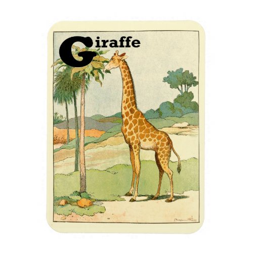 Alphabet Letter G for Giraffe Magnet