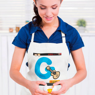 Alphabet Letter G is for Guitar Adult Apron