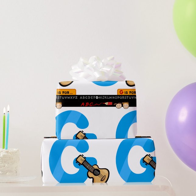 Alphabet Letter G is for Guitar Wrapping Paper (Creator Uploaded)