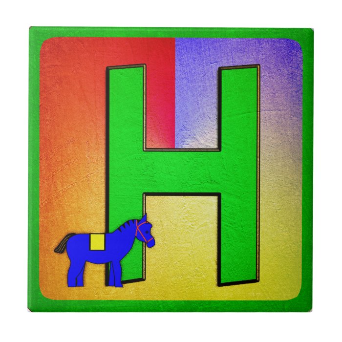 Alphabet Letter H Ceramic Tiles