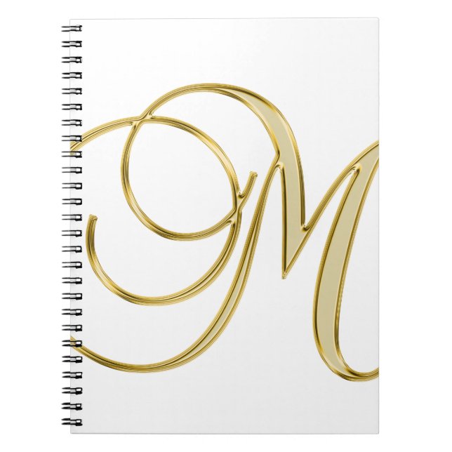 Alphabet letter initial background notebook (Front)
